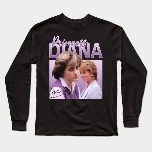 Princess Diana // 80s Purple Vintage Vibes // Long Sleeve T-Shirt by BlackAlife